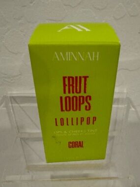 AMINNAH Fruit Loops Lollipop Lips & Cheeks Tint - Coral
